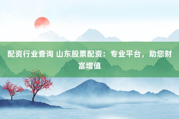 配资行业查询 山东股票配资：专业平台，助您财富增值