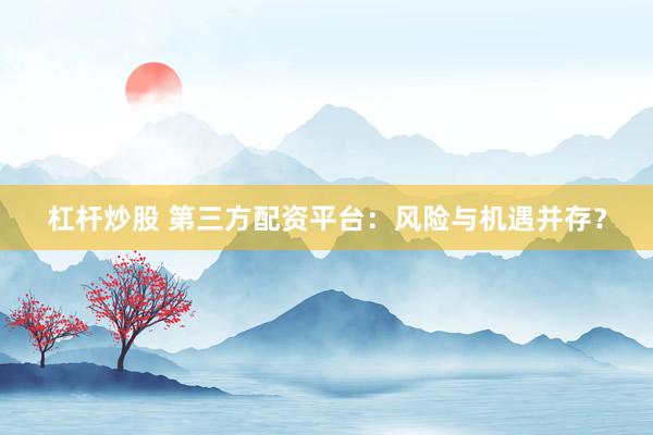 杠杆炒股 第三方配资平台：风险与机遇并存？