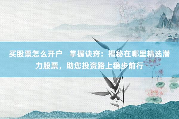 买股票怎么开户   掌握诀窍：揭秘在哪里精选潜力股票，助您投资路上稳步前行