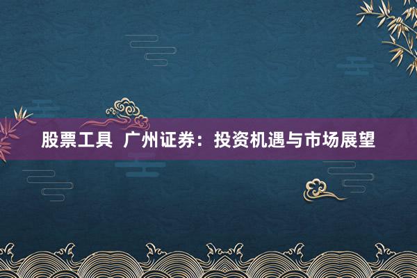 股票工具  广州证券：投资机遇与市场展望