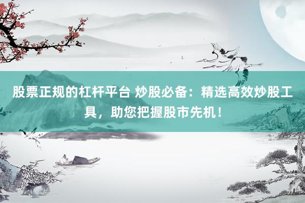 股票正规的杠杆平台 炒股必备：精选高效炒股工具，助您把握股市先机！