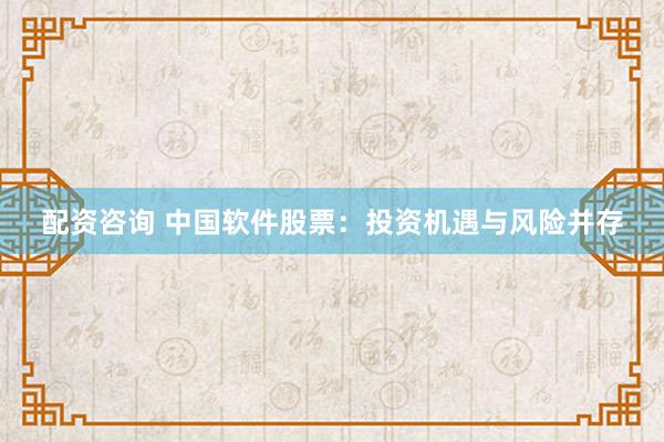 配资咨询 中国软件股票：投资机遇与风险并存