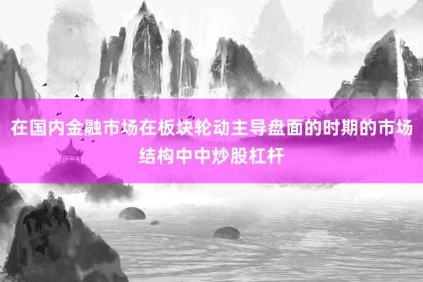在国内金融市场在板块轮动主导盘面的时期的市场结构中中炒股杠杆