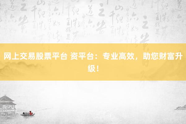 网上交易股票平台 资平台：专业高效，助您财富升级！